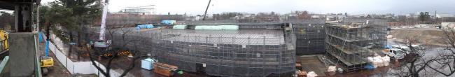 11月末北側陸上競技場からの工事写真