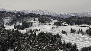 棚田の雪景色（写真）