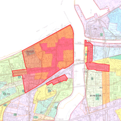 準防火地域（直江津地区)　地図