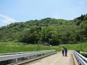 小谷島登山口から見た霧ケ岳（写真）