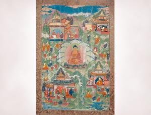 絹本著色釈迦如来説法図（画像）