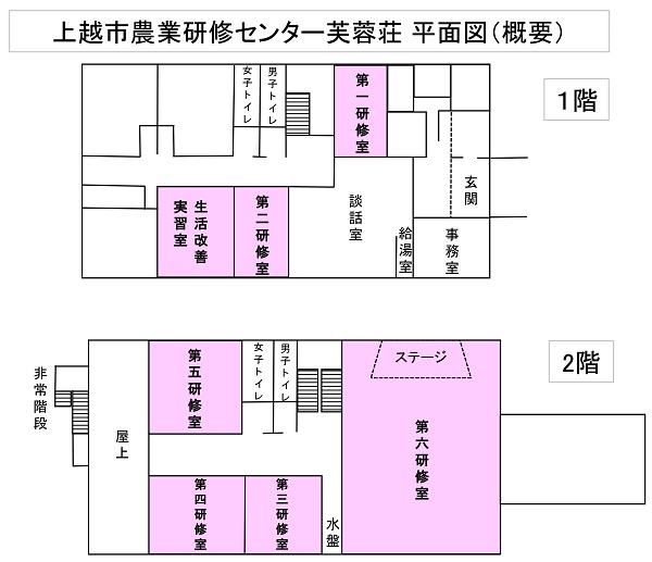 農業研修センター芙蓉荘平面図