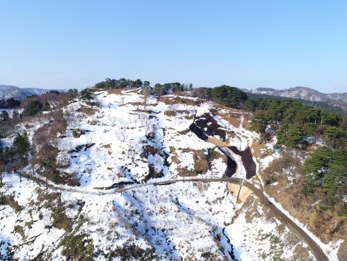 災害復旧現場の空撮（写真）