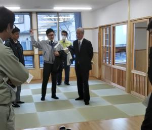 市長副市長理事視察（ほふく室）（写真）