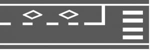 横断歩道の路面標示のイラスト