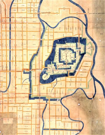 最古の高田城下図（正保城絵図）