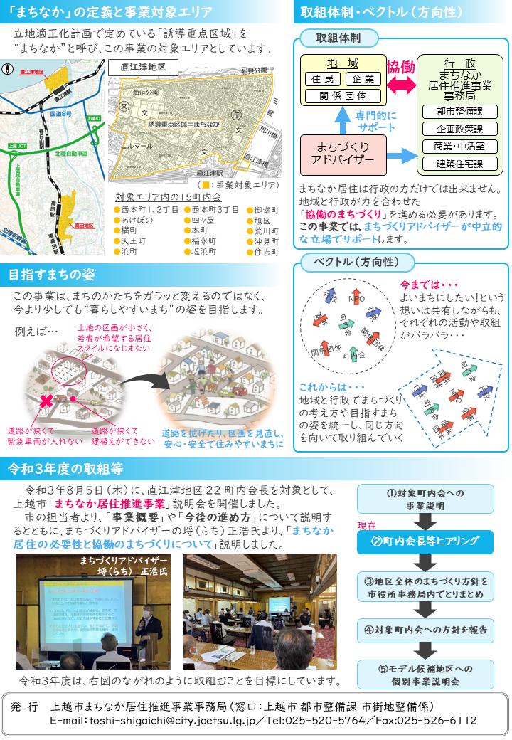 直江津地区での取組（ニュースレターvol.1　2面）（画像）