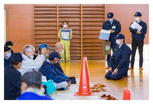 新潟県原子力防災訓練（住民避難訓練）等視察（写真）