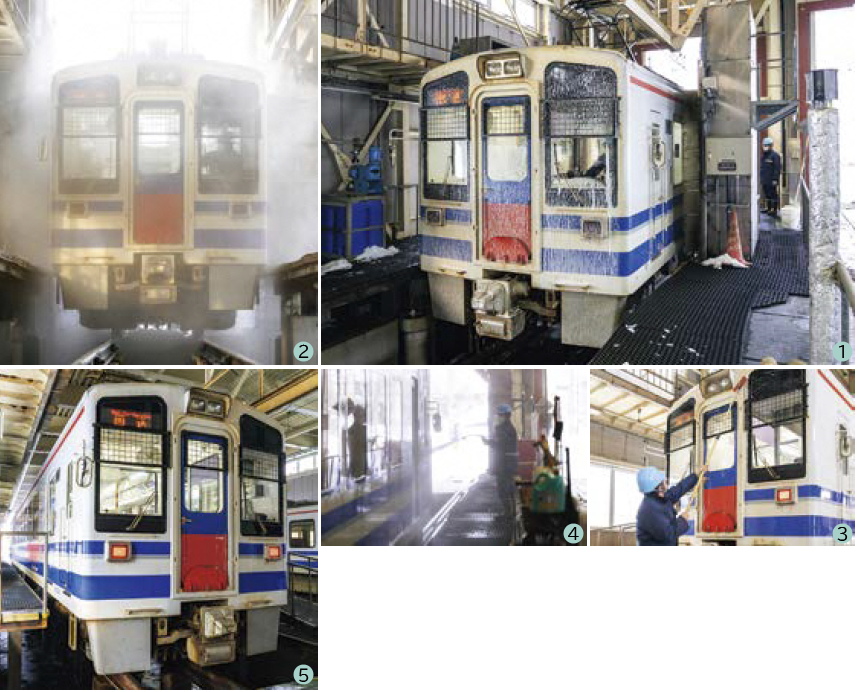 洗車の様子(組写真)