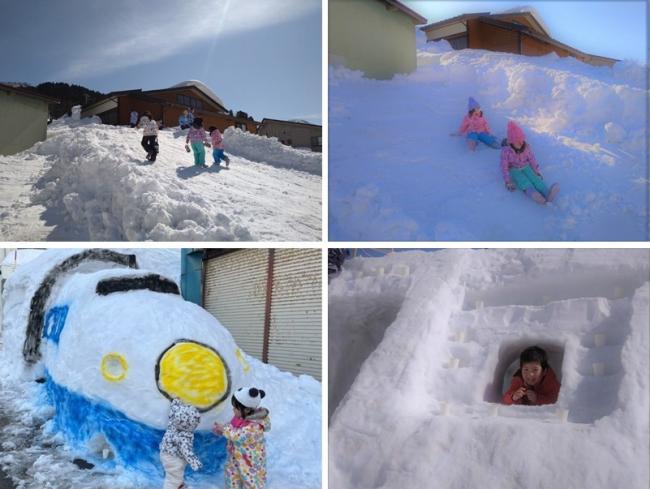 会場づくりに参加する子どもたちの写真