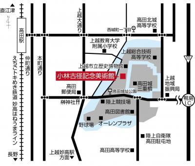 小林古径記念美術館周辺地図（画像）
