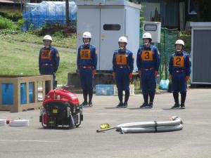 小型ポンプ操法（開始前・集合）（写真）