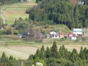 山頂から見える集落（遠景写真）