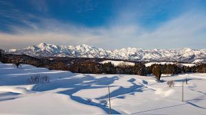 板倉区大野新田　一面の雪景色（写真）