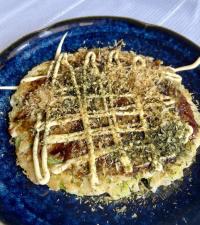 ご飯で作るお好み焼き（料理写真）