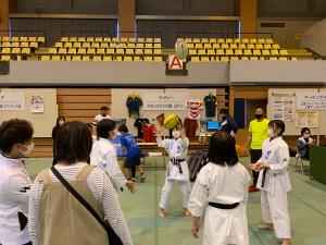 第1回地域クラブフェア　ラグビーのチームブース（写真）