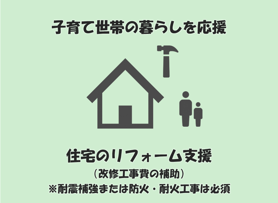 子育て世帯の暮らしを応援　住宅のリフォーム支援（図）