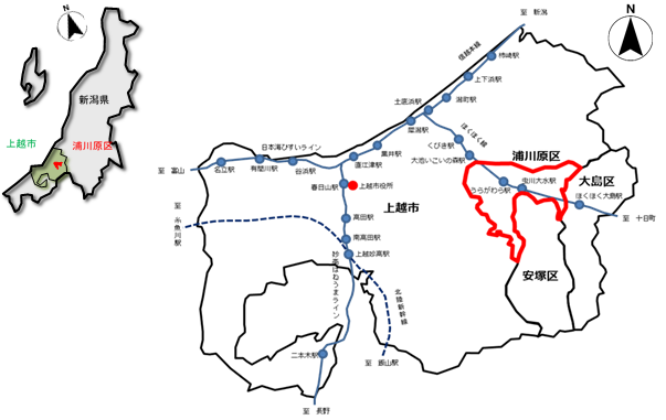 浦川原区位置図（画像）
