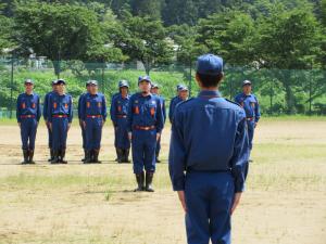 人員姿勢服装の点検（写真）