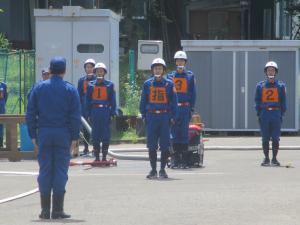 小型ポンプ操法披露　終了（写真）