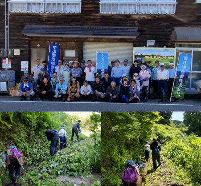 中山間地域支え隊　牧区棚広　6月4日　作業の様子（3枚組写真）