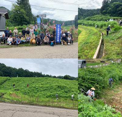 中山間地域支え隊　7月8日　牧区泉　活動の様子（写真）