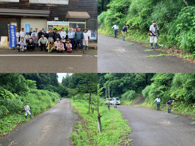 中山間地域支え隊　牧区棚広　7月9日　作業の様子（写真）