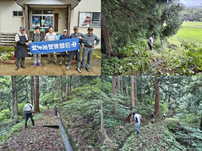 中山間地域支え隊　7月9日　中郷区五反田　作業の様子（写真）