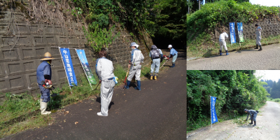 中山間地域支え隊　7月30日　浦川原区谷　作業の様子（写真）