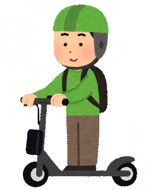 電動キックバイクのイラスト