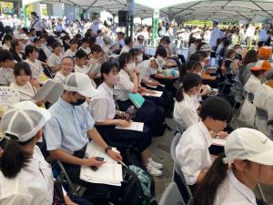 平和記念式典　開催前の様子（写真）