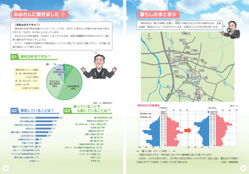 津有区パンフレット　3～4ページの画像