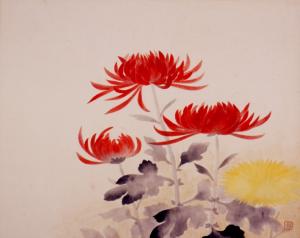 小林古径「菊」（作品写真）