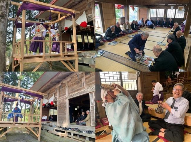 八幡神社での春祭りの様子（4枚組写真）