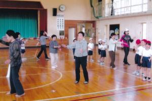 下黒川小学校運動会での発表に向けたの様子