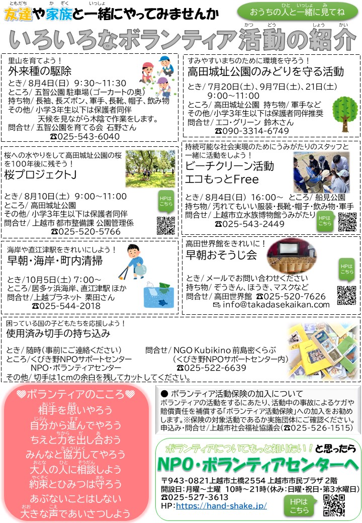ボランティアだよりキッズ裏面（画像）