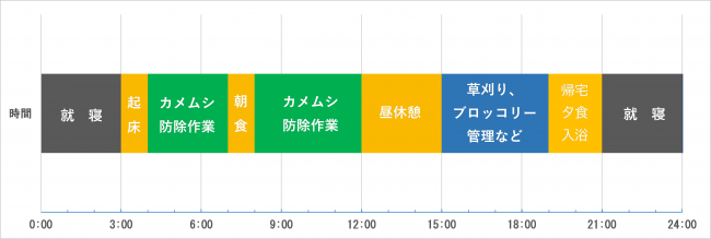 福原さんの繁忙期のスケジュール（図解）