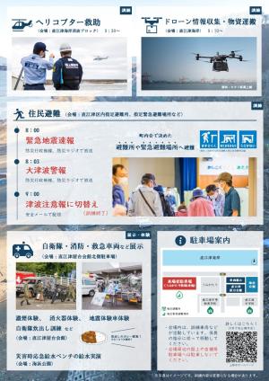 総合防災訓練チラシ裏面(画像)