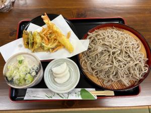 美味しそうな天ざるそば（写真）