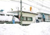 高田地区では20年ぶりに一斉屋根雪下ろし（写真）