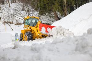 陸上自衛隊による除雪訓練（写真）