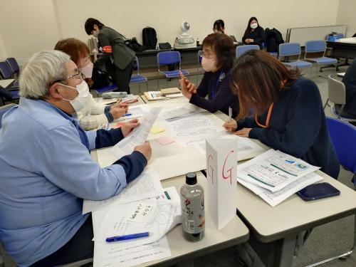 グループでの話し合いの様子（写真）
