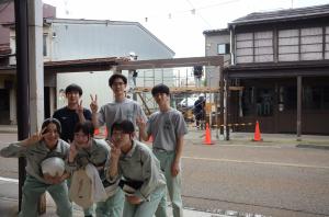 雁木の建て替え見学会の様子