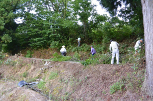 用水路等の草刈りの様子（写真）