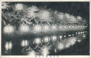 絵葉書「高田城址の夜桜」（画像）