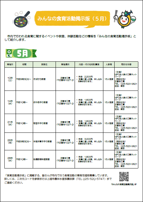 みんなの食育掲示板（令和7年5月分）画像
