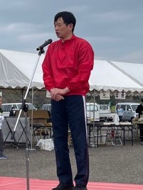 米山山麓ロードレース大会開会式の写真
