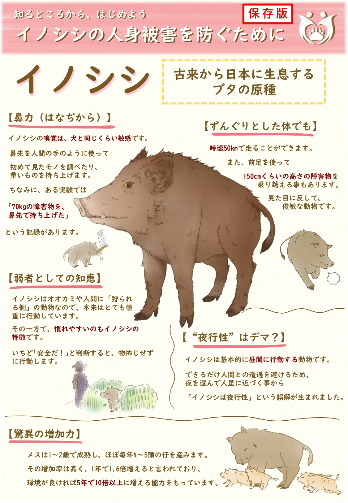 イノシシの人身被害を防ぐために