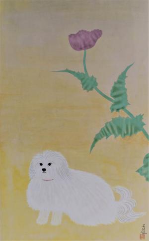 小林古径「子犬」（画像）