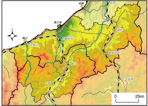 信越県境エリアプラスアルファの交通ネットワークの概況図(画像)
